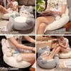 Cartoon Chair Cushion Backrest Integrated Plush Seat Kitten Comfortable Livingroom Sofa for Children Warm Lazy Person Sofa Cute