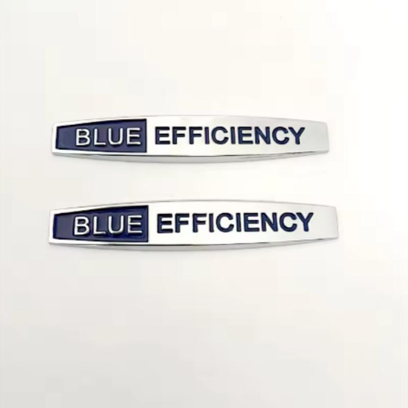 1Pair 3D Metal Car Front Side Fender Emblem Badge Decal Accessories For Blue Efficiency Mercedes W204 C200 E200 Elegance Sticker