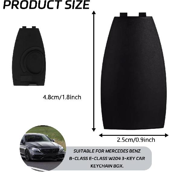 Car Key Rear Cover, Key Shell Back Cover Replacement Compatible with Mercedes B-Class C-Class E-Class W204, 3-Button Keys Shell Accessories