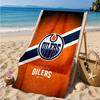 Edmonton Oilers Emblem Beach Towel, Super Soft Microfiber, Perfect Gift for Her/Him, Birthday, for Pool, Beach, Travel, Decor Beach Party