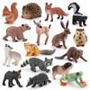 Realistic 16 Piece Forest Animal Model Set Featuring Squirrel Chipmunk Hedgehog And Whitetail Deer For Cake Decoration And Static Display