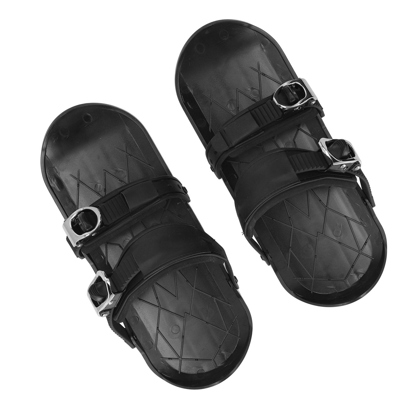 

Mini Ski Skates Short Thin Skating Skis Attach to Skis Boots Winter Shoes for Outdoor Skiing Black One Size