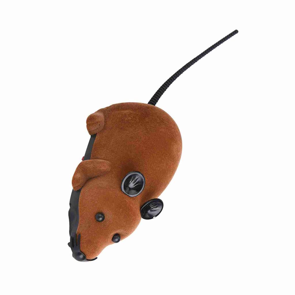 Wireless Mouse For Cat Dog Funny Rat Novelty Gift Pet Toy Remote Control Brown
