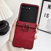 Lattice Texture with Ring Holder Phone Case for Motorola Razr 60 50 40 Ultra Moto Razr 50 60 Hinge Protective Back Cover