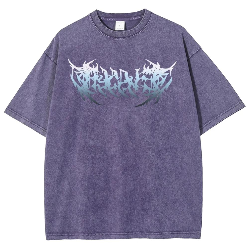 

Графическая футболка Jujutsu Kaisen для мужчин и женщин, аниме, винтажная, с коротким рукавом, мужская футболка, повседневная уличная, выстиранная, топы, одежда 3XL