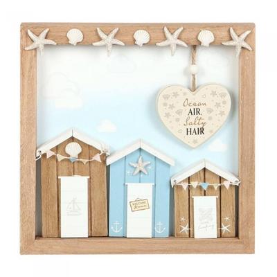 Ocean Air Salty Hair MDF Beach Hut Plaque