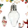 Vánoční žárovka Dárková sklenice Průhledný plast Plnitelné Ozdoby ve tvaru žárovky se šroubovacím víčkem Prázdná sklenice na cukroví a karty pro DIY řemesla Vánoční dekorace