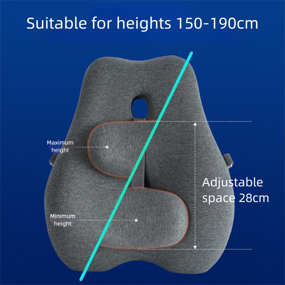 High Quality Memory Cotton Waist Pillow Adjustable Convenient Waist Protector Back Cushion Lumbar Pillow Office Seat