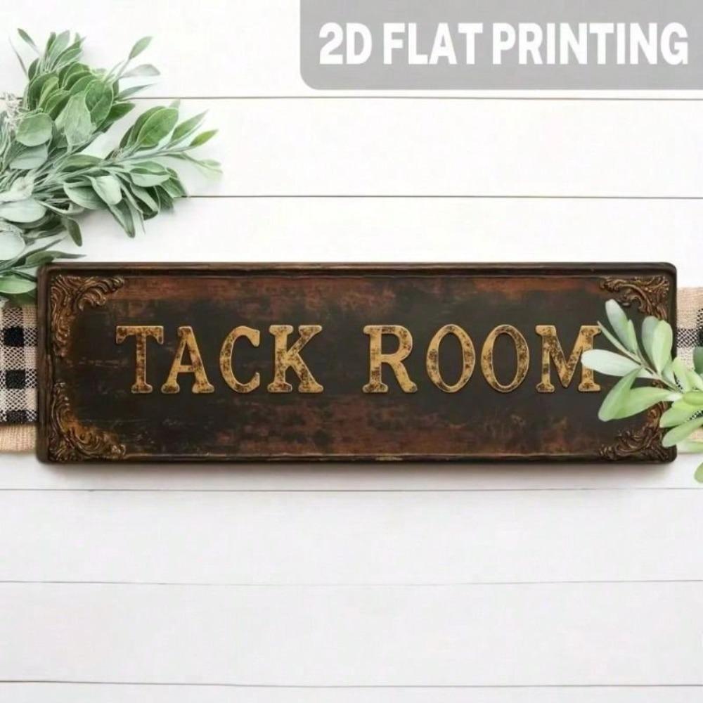 Metal Wall Art Carpe Diem Vintage Horse Decor for Ranch 10x40cm
