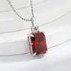 Elegant Light Luxury 925 Silver Pendant Necklace with High Carbon Diamond Ice Flower Cut Zircon In Perfume Bottle Shape