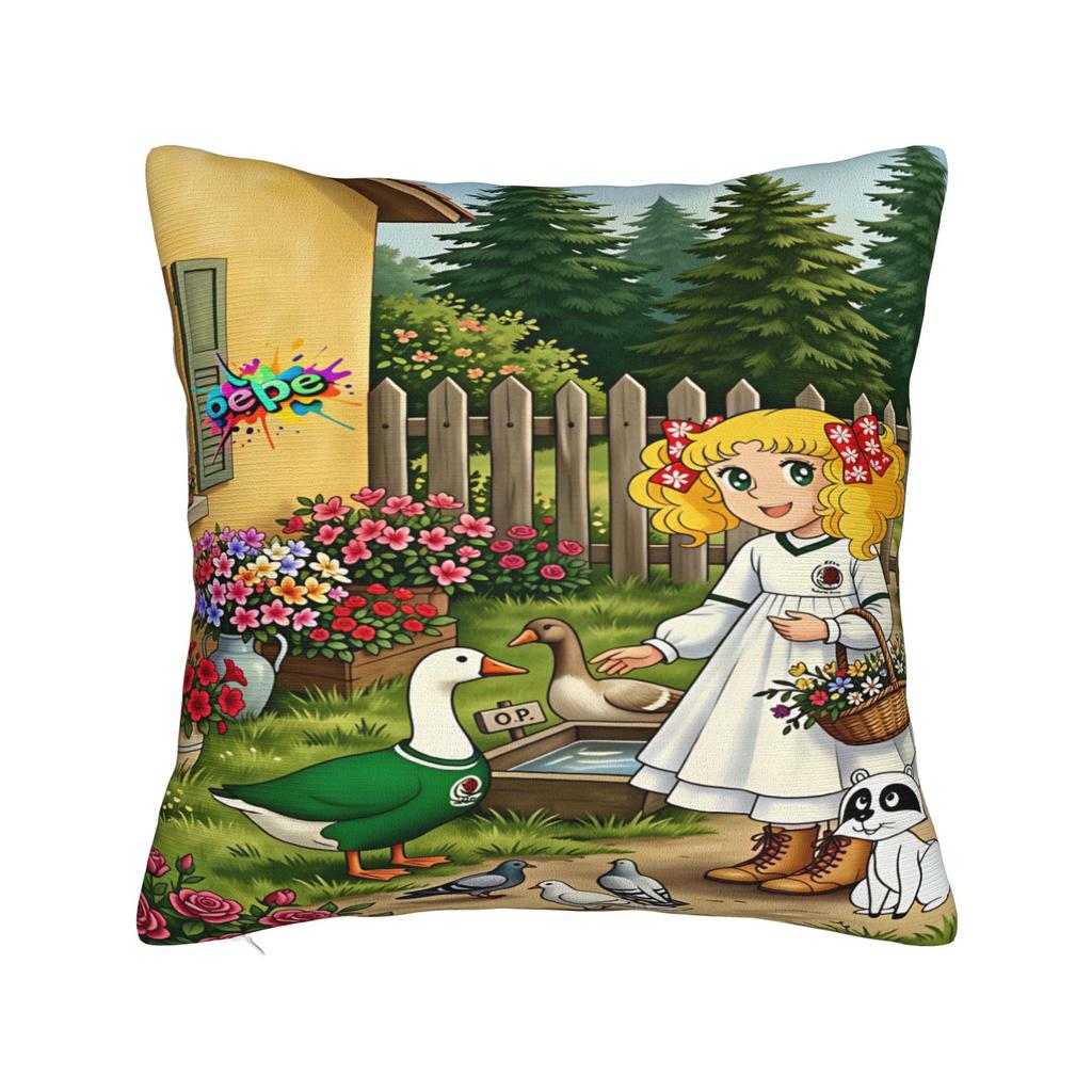 Anime Manga Candy Candy Pillow Case Custom Pillow Cover For Living Room Bed Chair Retro Trendy Pillowcases