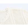 Women Long Sleeve Crew Neck Hollow Knit Cardigan