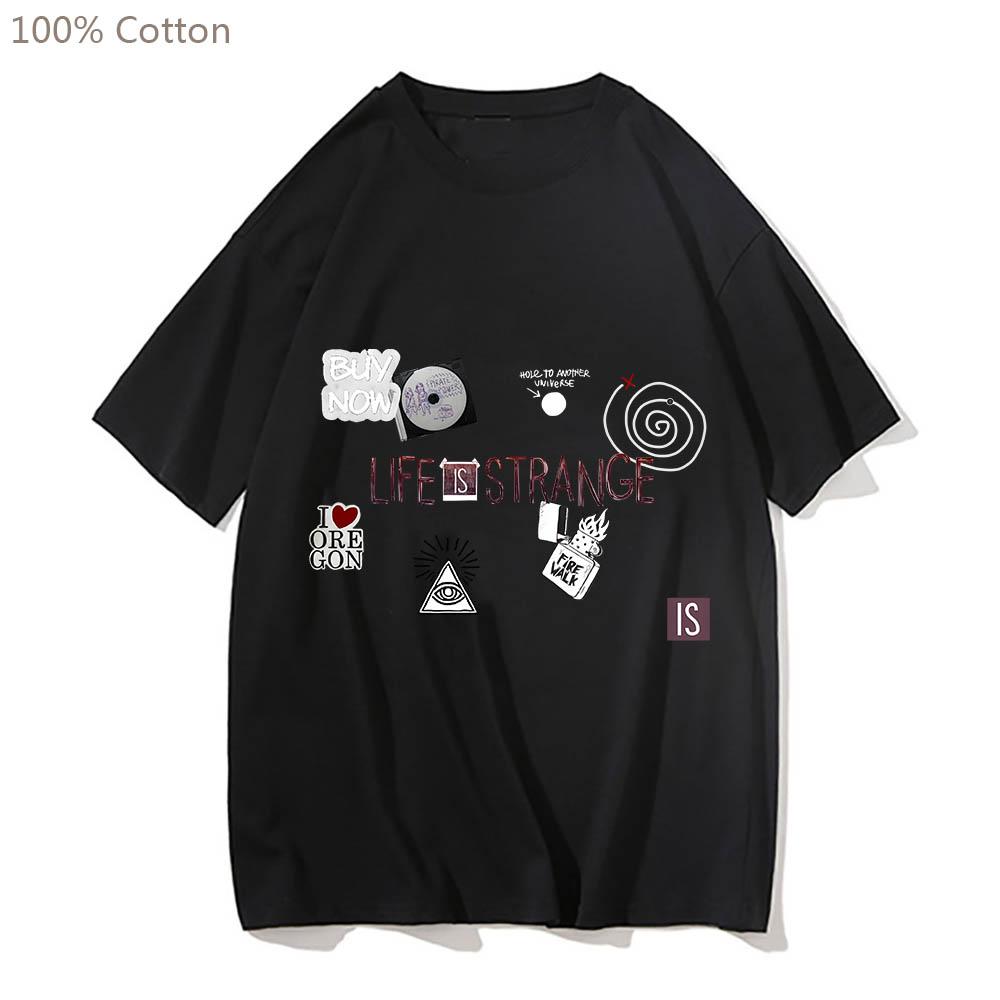 

Life Is Strange Cute Cartoon Anime T-shirts Casual Manga Tshirt Men/women Soft 100% Cotton Tee-shirt Aesthetic Oversized T Shirt 2XL
