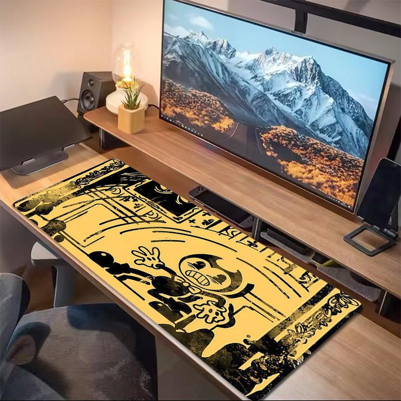 Bendy and the Ink Machine Print  Cushion Non-slip Laptop Tablet Big Mousepad XXL Mat Mini PC Playmat With Lock edge
