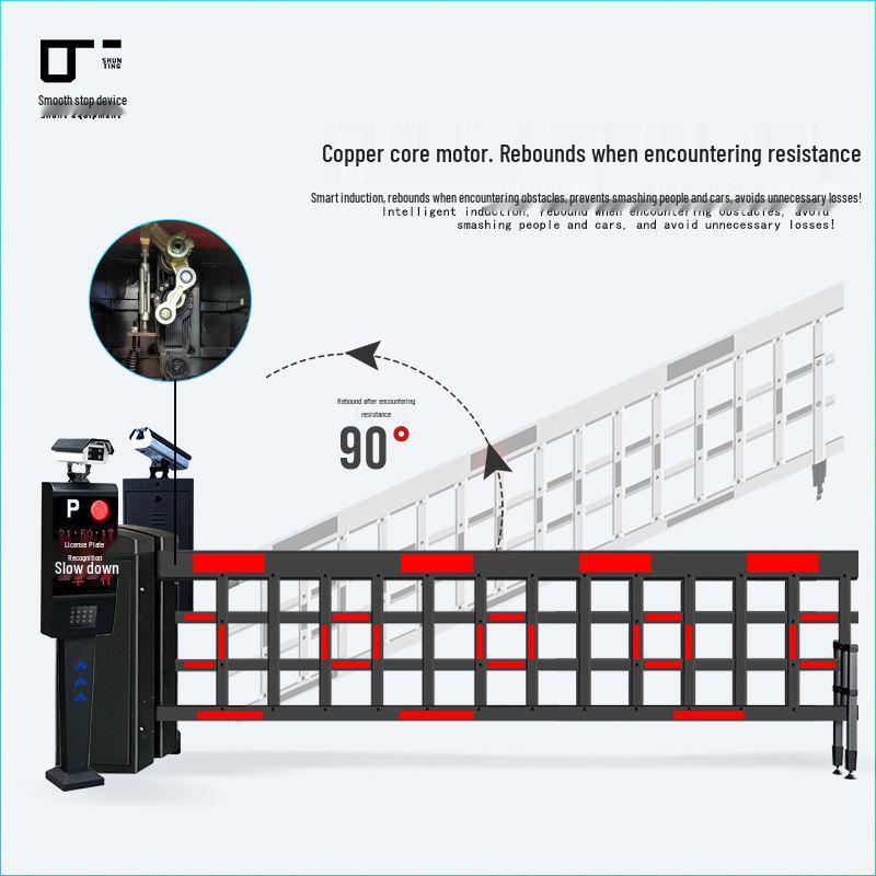 Large Airdrop Barrier Gate: Access Control System with License Plate Recognition for Parking Lots