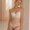 Women’s Bra Set Lace Embroidery Push Up Deep V 3/4 Cup Bras Sexy Underpants Everyday Intimates Spring Summer Underwear Sets