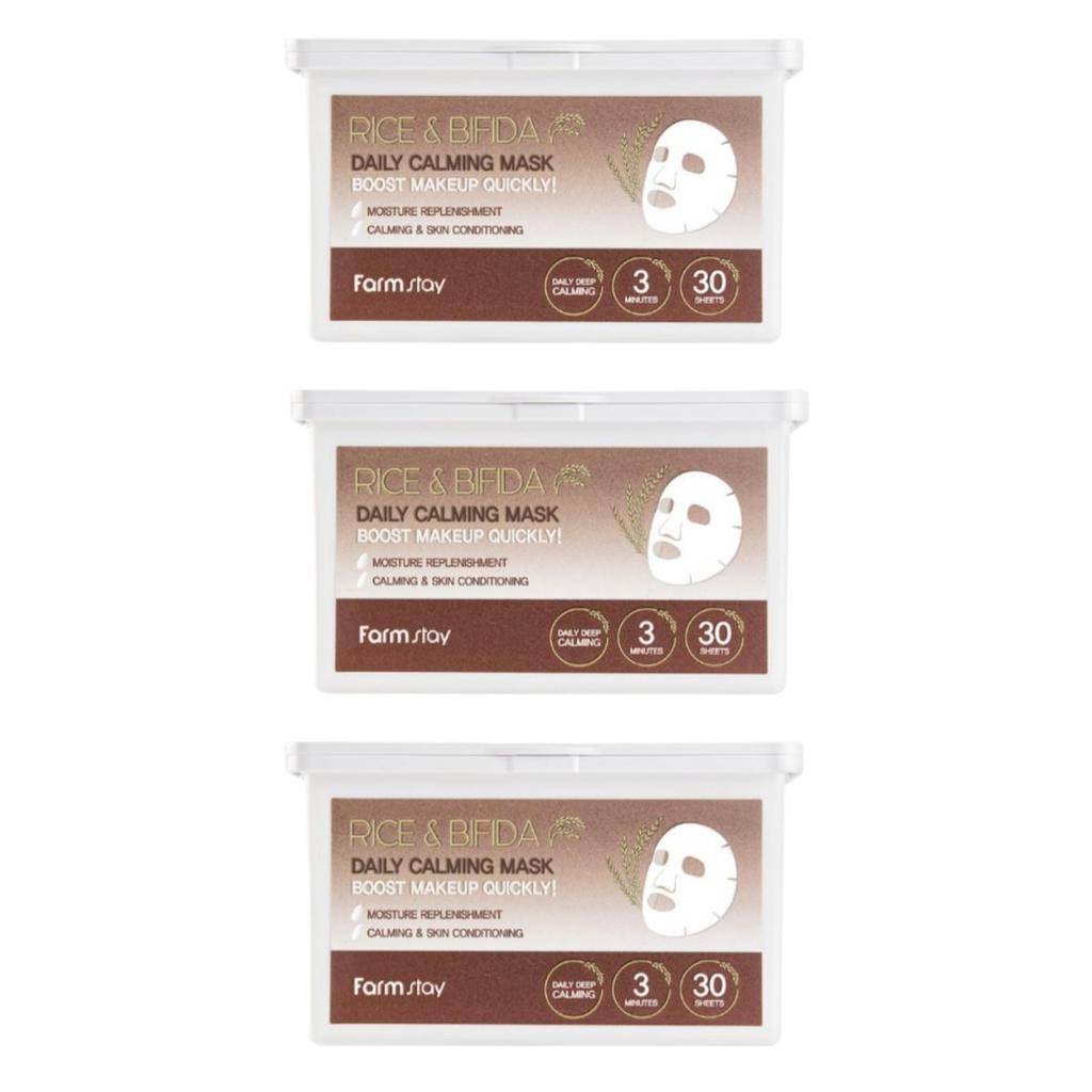 Farmstay Rice & Bifida Daily Calming Mask 30ea
