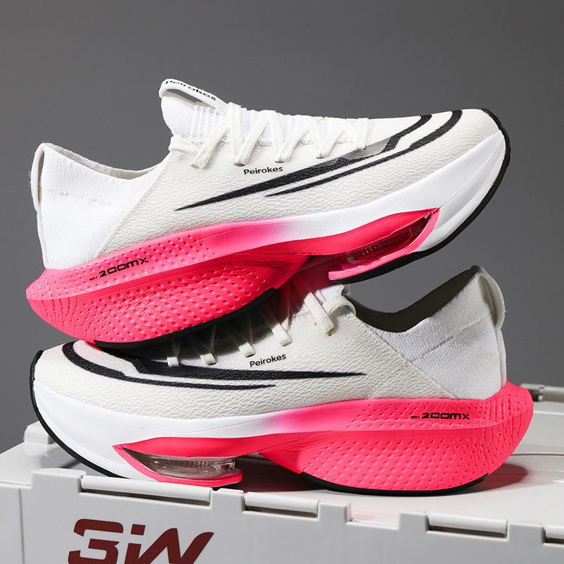 Breaking two air cushion running shoes shock absorption rebound racing marathon sports shoes men