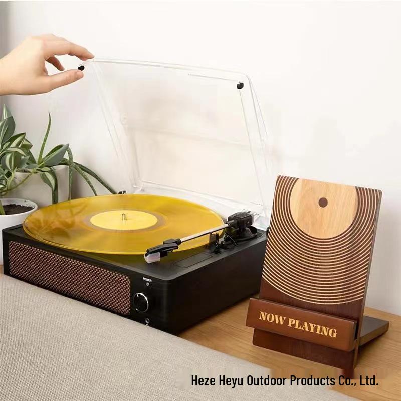 Farmhouse Style Solid Wood Vinyl Record Storage & Display Rack