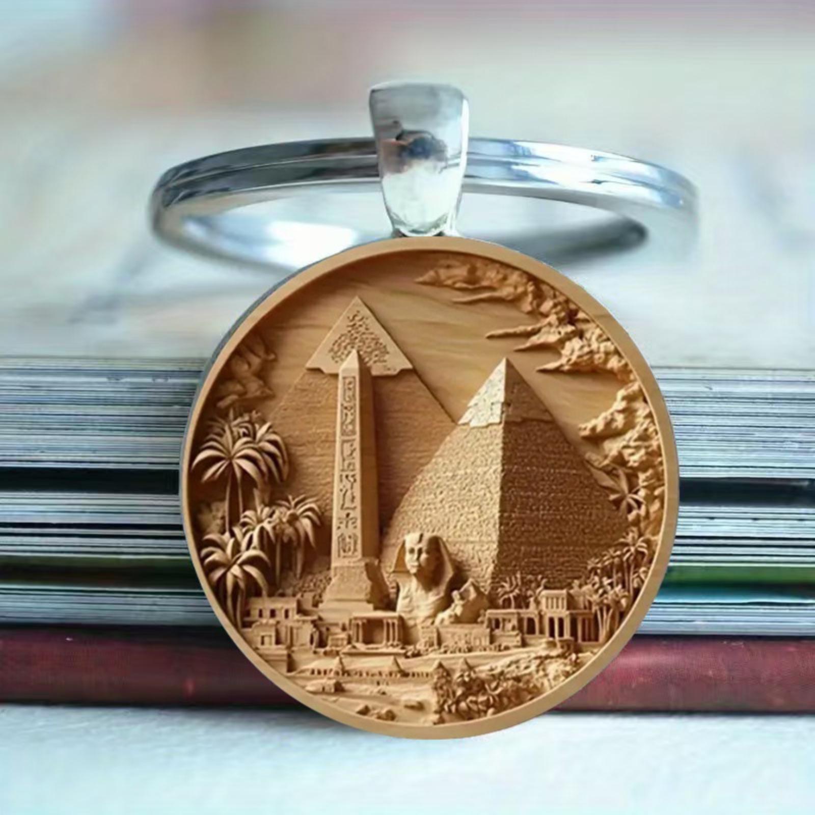 Модный сплав брелок кулон круглый металлический брелок One Size