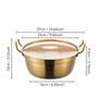 Korean Style Double Ear Stew Pots with Wooden Lid Stainless Steel Saucepan Ramen Pot Kitchen Cookware for Gas Induction Cooker