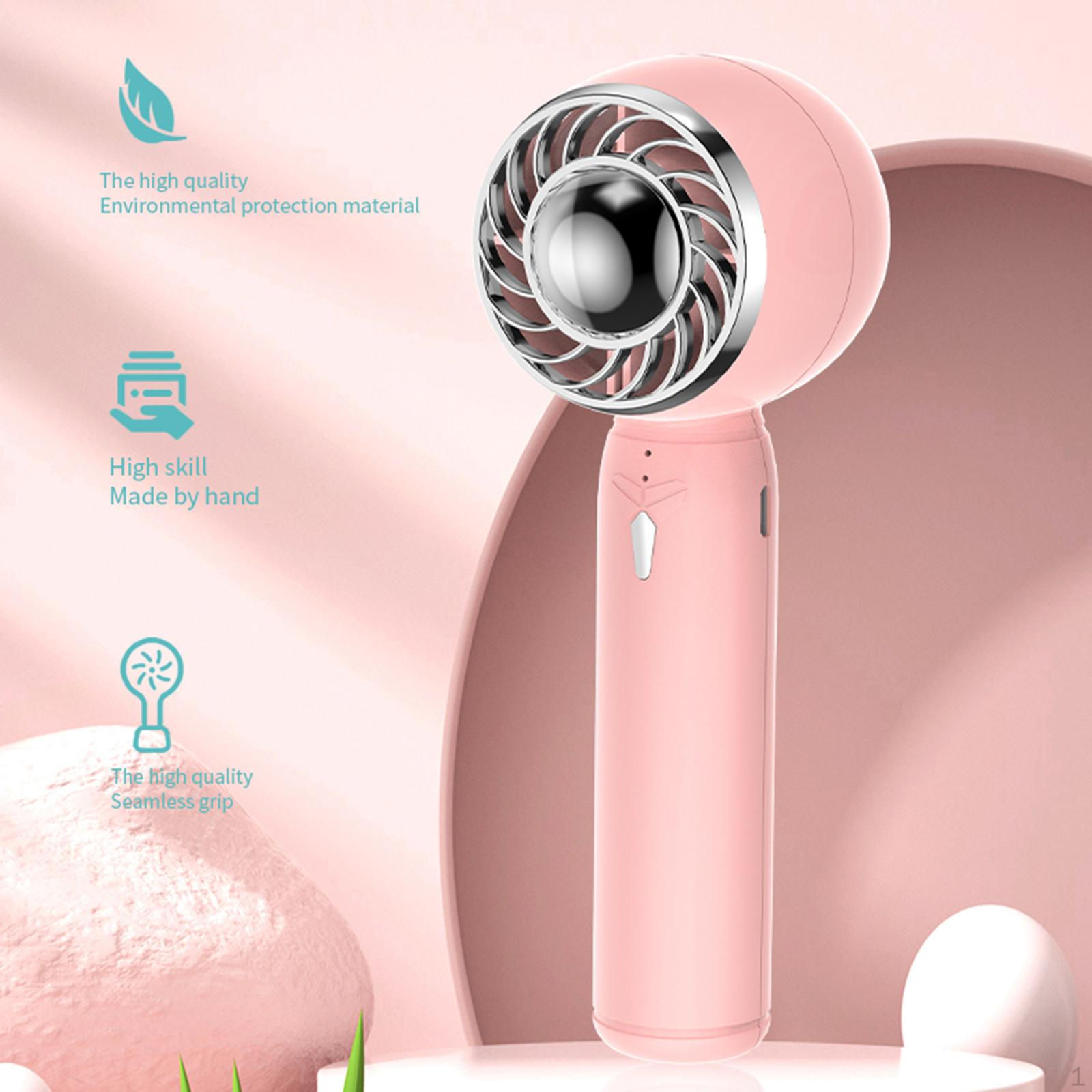 Compact Handheld Fan with USB Rechargeable Battery for Personal Cooling on the Go
