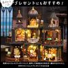 Moin Moin Puppenhaus Miniatur DIY Bausatz Set [Englische Anleitung] 1/24 Maßstab Europäisches Gotisches Schloss mit Eule, Violine und Mittelalterlichem Europäischen Klavier | LED