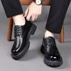 Men's Polished Leather Martin Boots - British Style, Versatile Casual Low-Top Short Boots for Autumn and Winter.