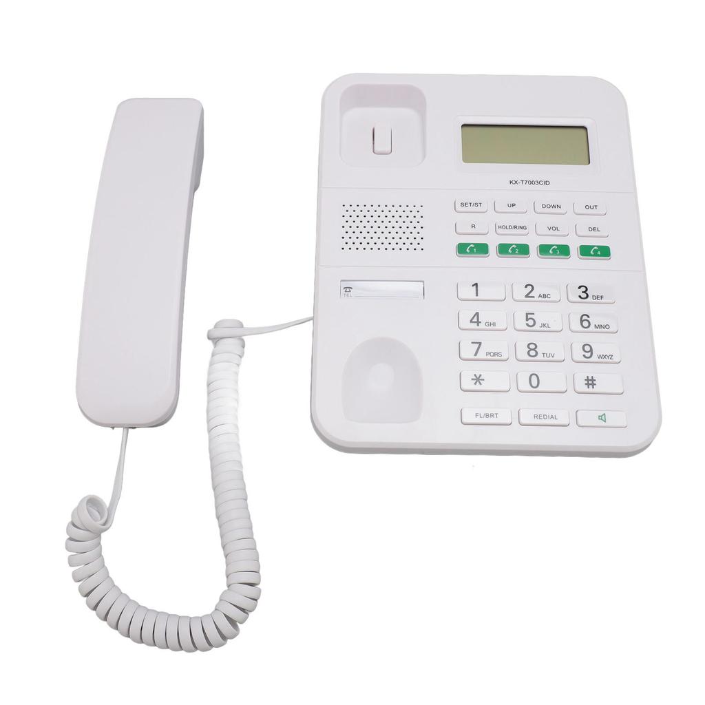 Corded Landline Phone 4 Levels Volume and 5 Levels LCD Brightness   Caller ID HD 16 Bit Display English Corded Phone
