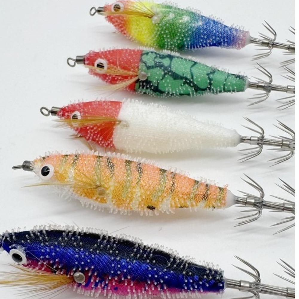 Luminous Wood Shrimp Lures Simulation Octopus Lure 2025 Squid Hook