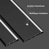 1M H50/80mm LED Skirting Line Strip Light Black White Aluminium Profile Metal Baseboard Corner Channel Home Wall Decor Bar Lamp