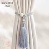 2 PCS Adjustable Cotton Cord Curtain Tiebacks Curtain Straps Bohemian Chic Log Loop Curtain Buckle Strap With Tassel Hand Woven