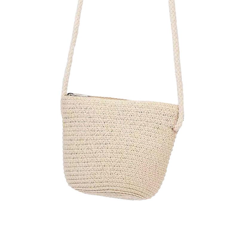 Weiche Stroh-Tragetaschen Personalisierte Reise-Einkaufstasche Strand-Webhandtasche Damen Böhmische Umhängetasche Valentinstagsgeschenk