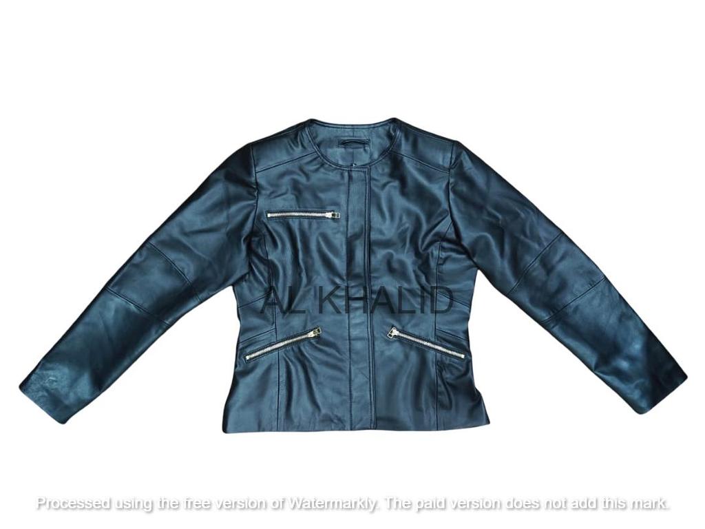 Neue Damenjacke Schwarz Leder Lammleder Handgefertigt Lässig Stilvoll Biker Motorrad Weiche Passform