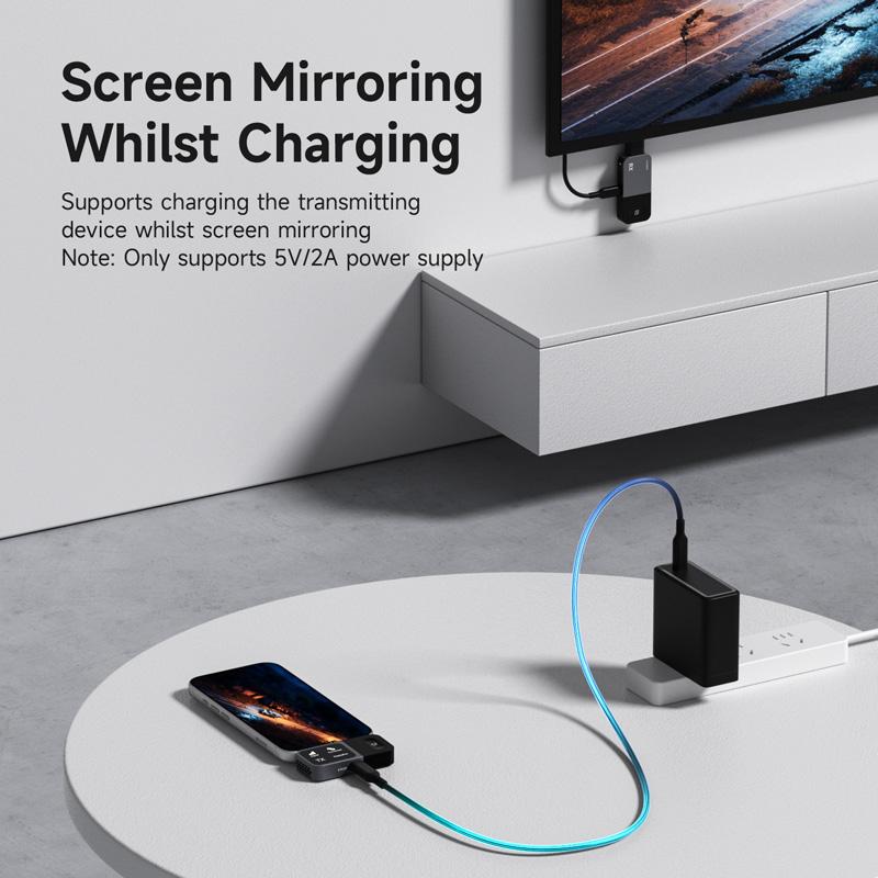 Hagibis Kabelloses USB C Sender und Empfänger Kit HDMI Video Extender Spiegelungs Dongle für Telefon Tablet Laptop Monitor Samsung