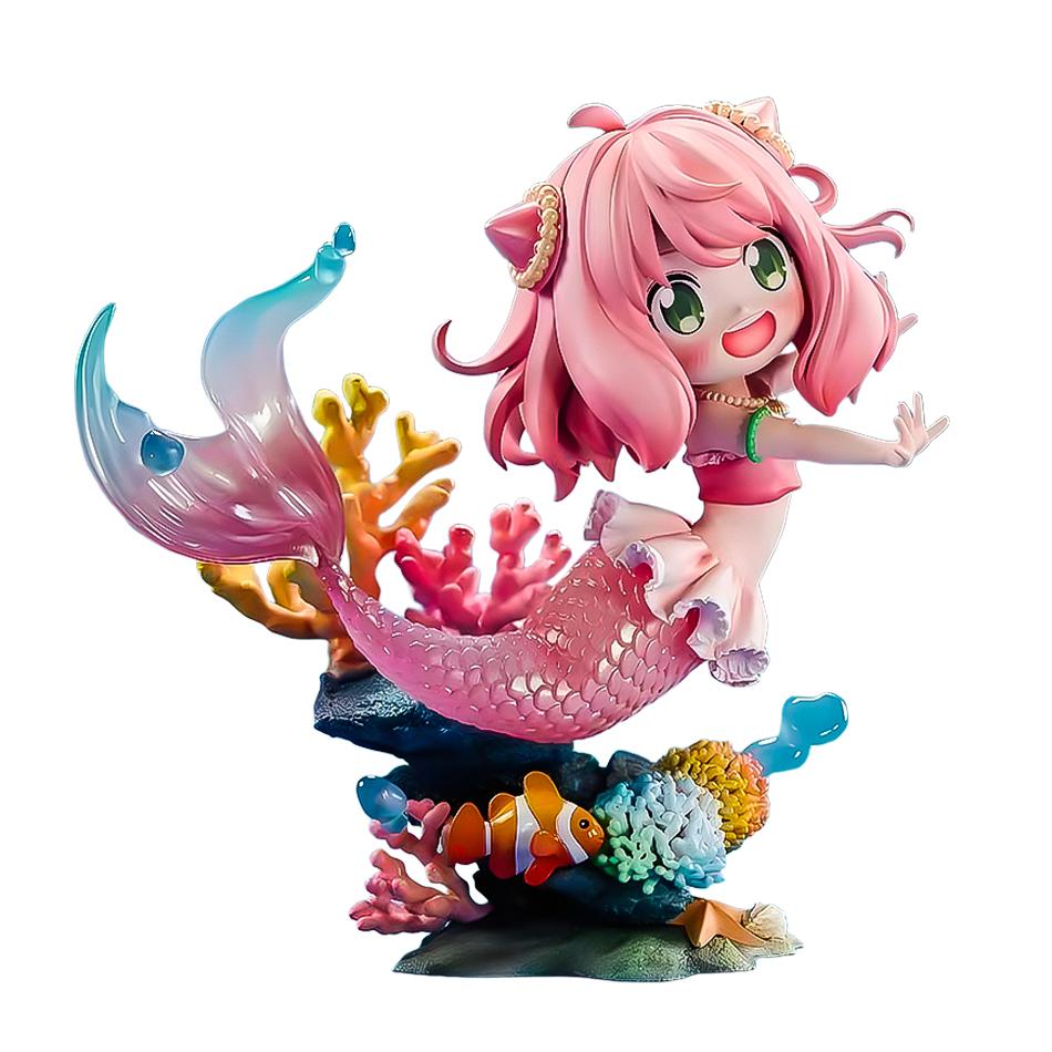 13cm Anime Anya Forger Figure Cosplay Mermaid Anime Peripheral Pvc Model Statue Collect Decor Ornaments Kid Gift Toys