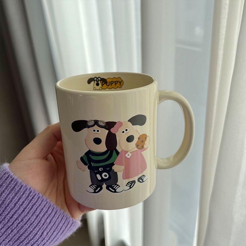 

Home Dormitory Student Simple Cartoon Water Cup Coffee Office Ins Style High Looking Girl Mug 301-400Ml