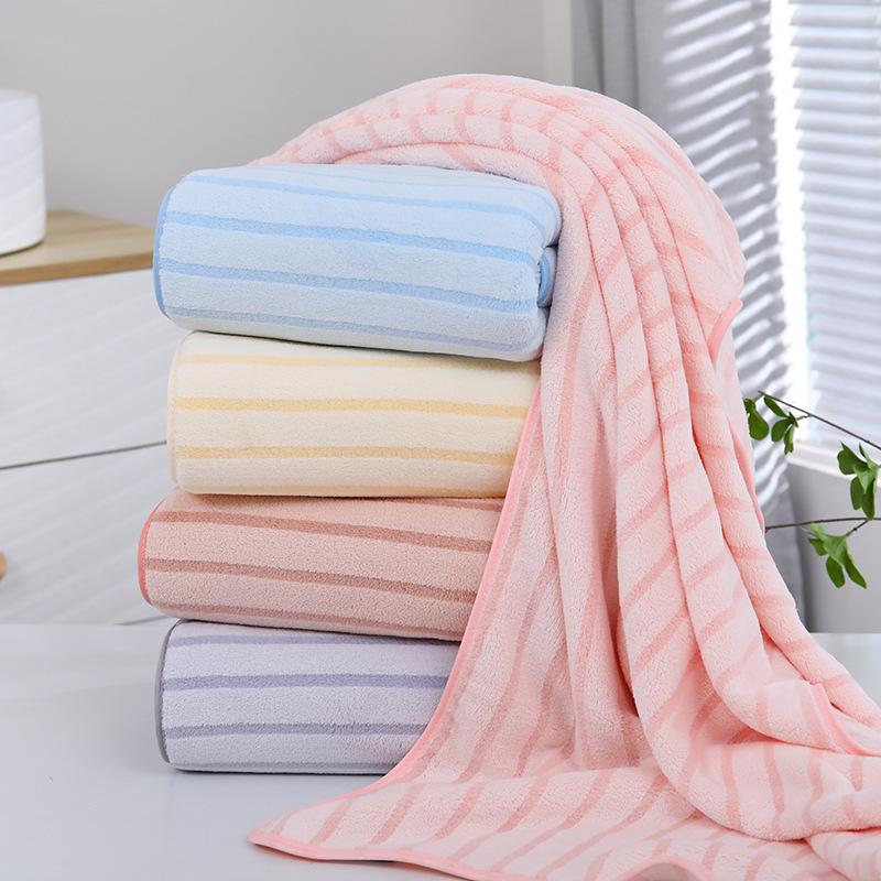 Large Bath Towels Drying Shower Towel Soft Absorbent Bathrobe Microfiber Towels Bathroom Washcloth Bathing Robe 70x140cm