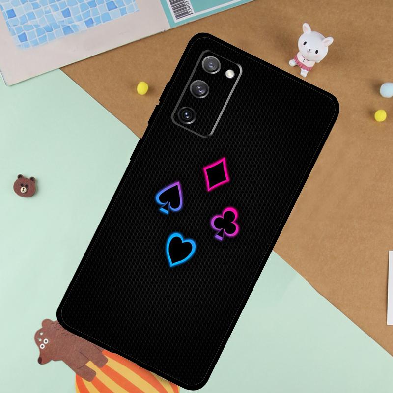 Poker Spielkarte Weiche Hülle für Samsung Galaxy S25 Ultra S9 S10 S20 FE S21 S22 S23 Plus S24 Ultra Funda Cover