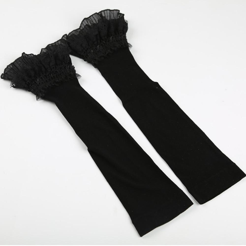 Summer Long Sleeve Lace Gloves Elastic Soft Sunscreen Arm Sleeve Sun Protection Scar Covered Driving Gloves