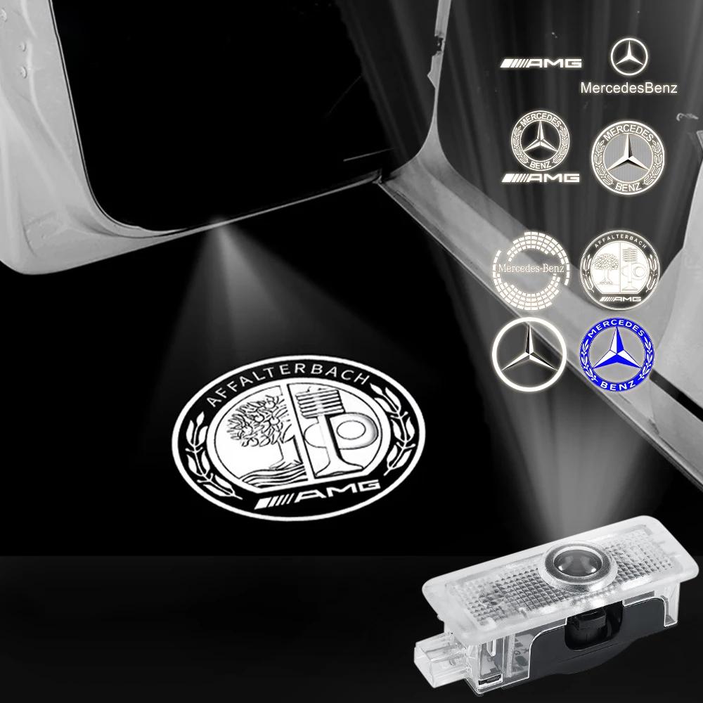 2Pcs Car Door Welcome Lamp Laser Projector LED Light for Mercedes Benz AMG CLS Class C218 E Class Couple C207 Cabriolet A207 CLA