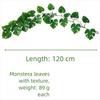 Plastic Vines Simulated Rattan Leaves Decorative Leaves Green Leaves Turtle Back Leaves Artificial Plants Gift Pipe Decoration