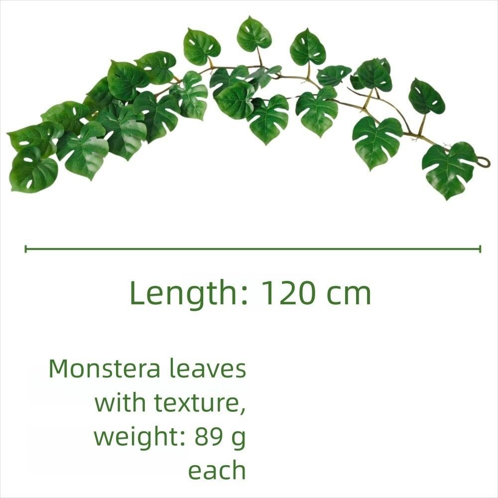 Plastic Vines Simulated Rattan Leaves Decorative Leaves Green Leaves Turtle Back Leaves Artificial Plants Gift Pipe Decoration