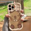 Phone Case: 2D Flat, Fits iPhone 12 Pro, 13, 14, 15, 16, 17, 18, Phone Decoration, Bow Tie Throwing Peaches, Perfect Gift for Christmas and Halloween