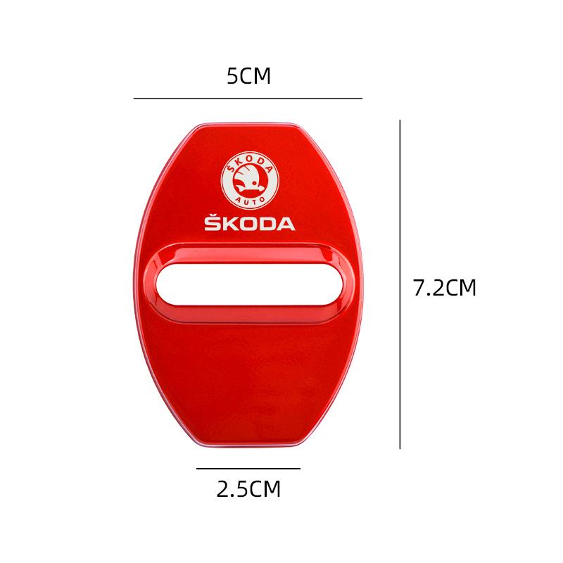 NADH5 Door Lock Decoration Protection Cover - Emblem Case, Accessories for Skoda Models (Fabia, Octavia, Kodiaq, Superb, Karoq)