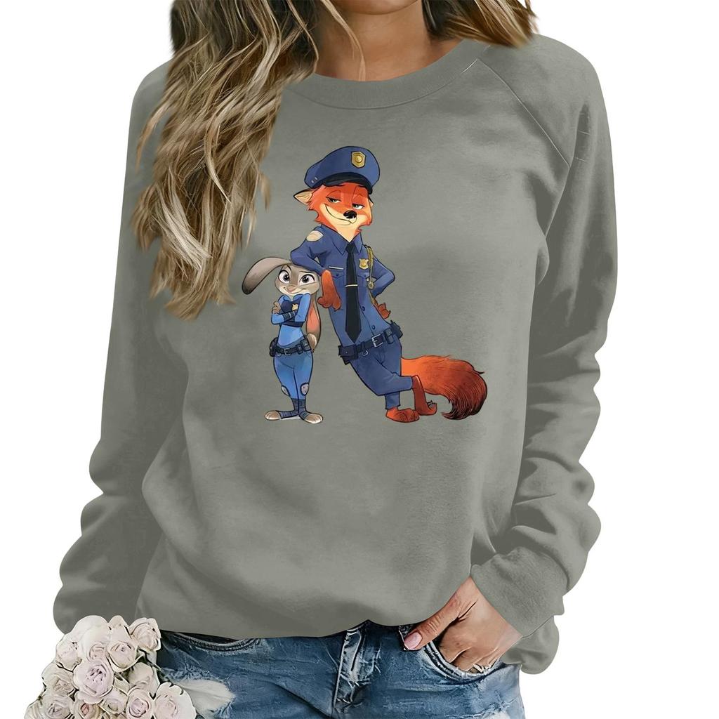 Women's Fashion Casual Long Sleeve Loose Printed Sweatshirt