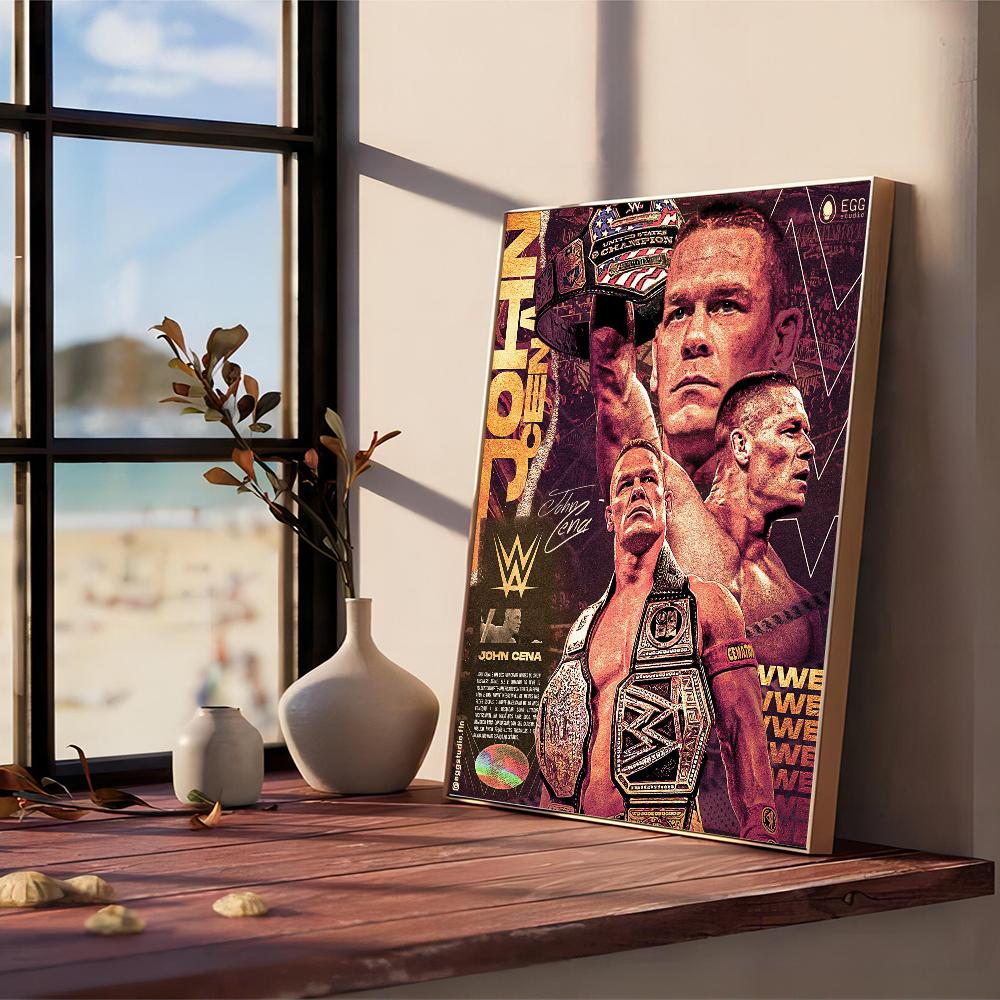 Professionelles Wrestling J-John Cool C-Cena Poster Anime Poster Klebend HD Qualität Wandkunst Retro Poster für Zuhause Kawaii