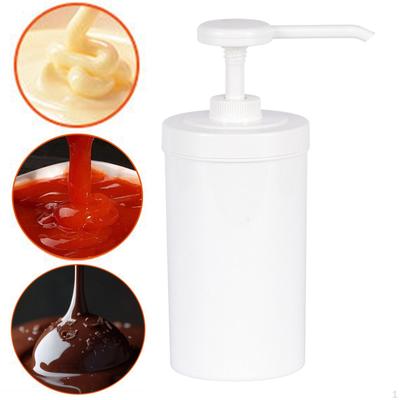 Δοχείο 1000ml Μπουκάλι Πίεσης Φρουκτόζης Αντλία Κέτσαπ Σιροπιού για Κουζίνα Σπίτι Μπαρ