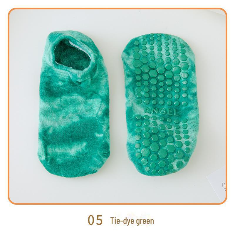 

Женские градиентные хлопковые носки для йоги, пилатеса, нескользящие, дышащие, с впитывающим пот силиконом, невидимая модель в виде лодочки. One Size