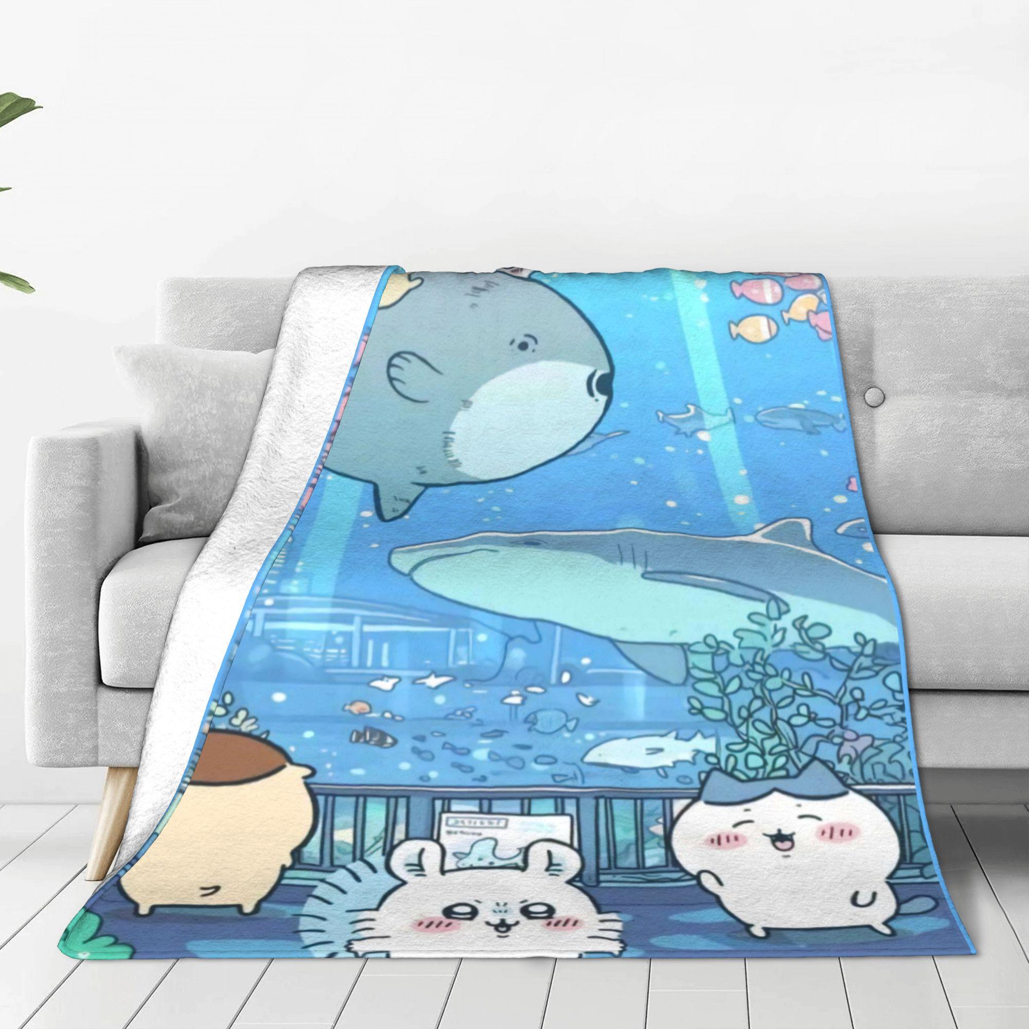 

Warm Soft BlanketGirls Boys Decorative Chiikawa Snow Christmas Throw Blanket Flannel Bedspread For Couch Bed Novelty Bed Cover 30x40in